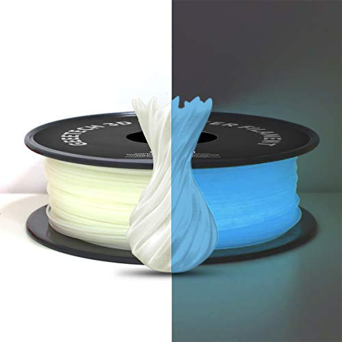 GEEETECH PLA 3D Printer Filament 1-75mm  Glow in The Dark Blue 1kg -2-2lbs- Spool
