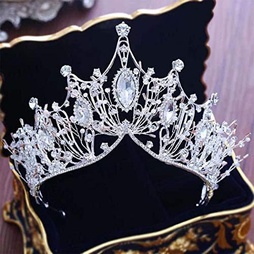 Harosy Baroque Crowns Silver Crystal Wedding Tiaras and Crowns for Bridals Rhinestone Princess Queen Crown Brides Pageant Party Tiaras Hair Accessorie Harosy Baroque Crowns Silver Crystal Wedding Tiaras and Crowns for Bridals Rhinestone Princess Queen Crown Brides Pageant Party Tiaras Hair Accessorie