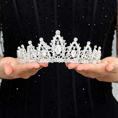 Fairyu Princess Wedding Crowns and Tiaras Sparkly Rhinestone Bride Tiaras Crystal Queen Tiara for Women and Girls Fairyu Princess Wedding Crowns and Tiaras Sparkly Rhinestone Bride Tiaras Crystal Queen Tiara for Women and Girls