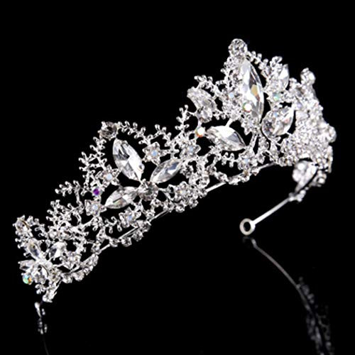 Fairyu Silver Baroque Wedding Crowns and Tiaras Rhinestone Bride Tiaras Royal Tiara for Women and Girls -Silver- Fairyu Silver Baroque Wedding Crowns and Tiaras Rhinestone Bride Tiaras Royal Tiara for Women and Girls -Silver-
