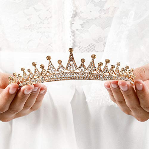 Fairyu Gold Baroque Wedding Crown and Tiaras Rhinestone Bride Tiaras Queen Crowns Head Accessories for Women and Girls Fairyu Gold Baroque Wedding Crown and Tiaras Rhinestone Bride Tiaras Queen Crowns Head Accessories for Women and Girls