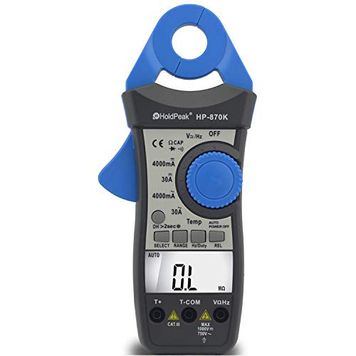 HOLDPEAK HP-870K Digital Clamp Meter Multimeter 4000mA~30A Current Voltage Tester Auto-ranging  Measures AC-DC Voltage Current Resistance Capacitance