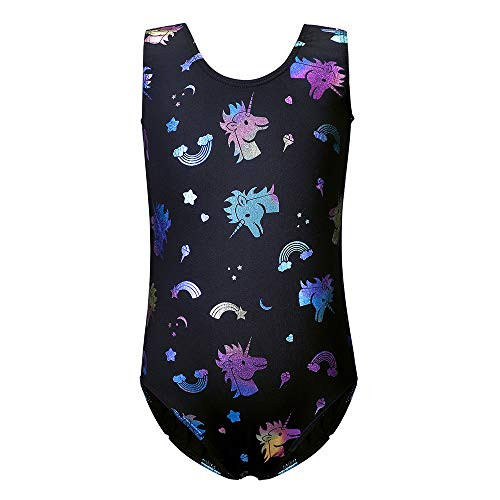 Dance Leotards for toddler girls 2t 3t gymnastics unicorn sparkle rainbow black
