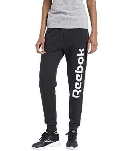 Reebok Training Essentials Linear Logo French Terry Jogger Pants  Black-White  XS
