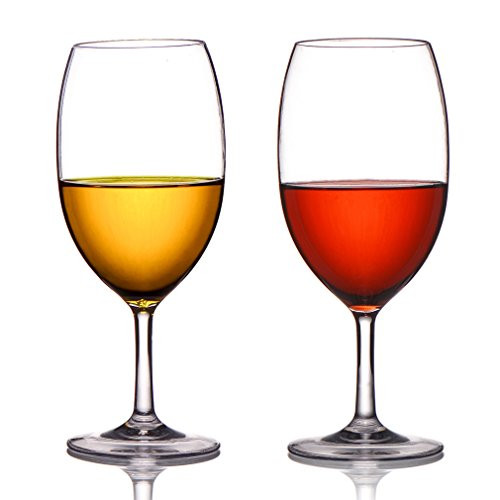 MICHLEY Unbreakable Wine Glasses  100 Tritan Plastic Shatterproof Large Wine Glasses 20 oz  Set of 2