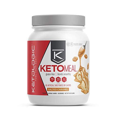 KetoLogic Keto Meal Replacement Shake Powder Salted Caramel -20 Servings- Low Carb Keto Shake Rich In MCT Oil Healthy Fats and Whey Protein - For KetoLogic Keto Meal Replacement Shake Powder Salted Caramel -20 Servings- Low Carb Keto Shake Rich In MCT Oil Healthy Fats and Whey Protein - For