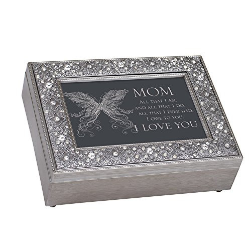 Cottage Garden Mom I Love You Filigree Jewel Bead Silver Tone Music Box Plays Wind Beneath My Wings Cottage Garden Mom I Love You Filigree Jewel Bead Silver Tone Music Box Plays Wind Beneath My Wings