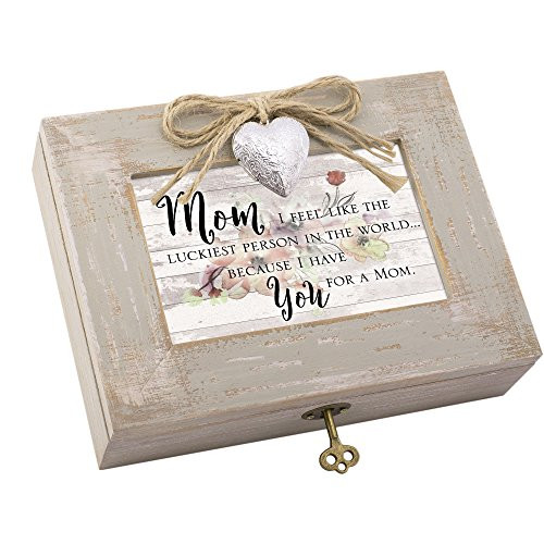 Cottage Garden Mom Luckiest Person I Have You Natural Taupe Wood Locket Music Box Plays Wonderful World Cottage Garden Mom Luckiest Person I Have You Natural Taupe Wood Locket Music Box Plays Wonderful World