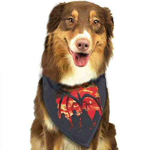 KZEMATLI Stranger Things Dog Bandanas Triangle Bibs Dog Kerchief Set Scarfs Accessories for Small to Large Dogs Cats Pets