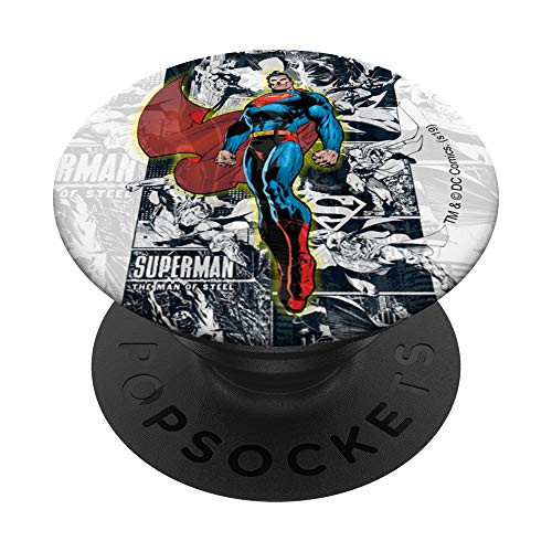 Superman Glowing Aura PopSockets PopGrip Swappable Grip for Phones and Tablets
