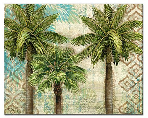 CounterArt Aqua Escape Glass Cutting Board, 15 x 12 Inches