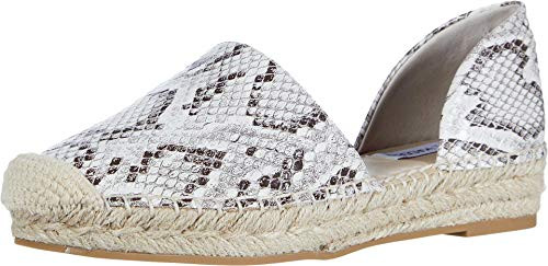Steve Madden Leema Espadrille Flat Bone Snake 9 M