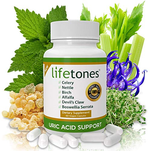 Lifetones Uric Acid Support Vitamins for Men and Women - Uric Acid Herbal Cleanse Detox - for Joint Comfort  Muscle Pain Relief  and Kidney Support -