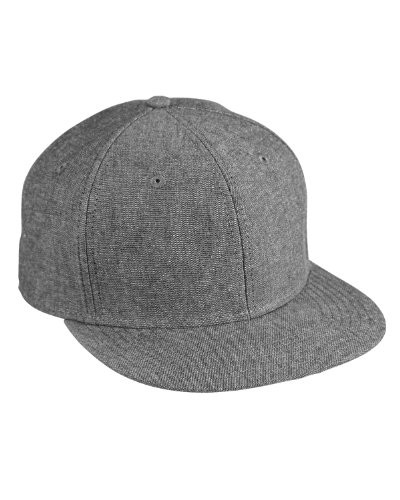 Marky G Apparel Flat Bill Cap  Black Chambray  OS