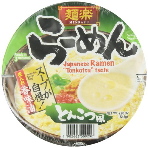 Menraku Tonkotsu Ramen  2-9-Ounce -Pack of 12-