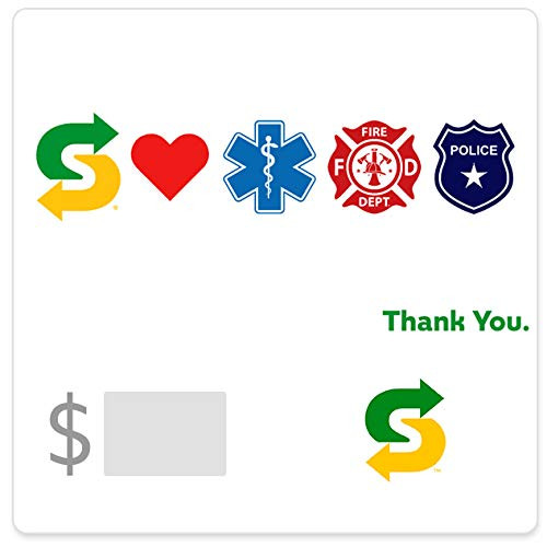 Subway Essential Worker Gift Card - Email Delivery