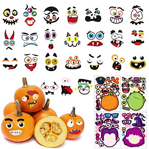 Halloween Pumpkin Sticker 32 Packs Pumpkin Decorating for Kids Halloween Pumpkin Face Stickers Craft Party Favor Halloween Pumpkin Sticker 32 Packs Pumpkin Decorating for Kids Halloween Pumpkin Face Stickers Craft Party Favor
