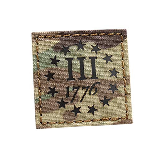 Multicam IR 1776 Three Percenter 2x2 American Revolution 2A Patriot USA Morale Tactical Patch