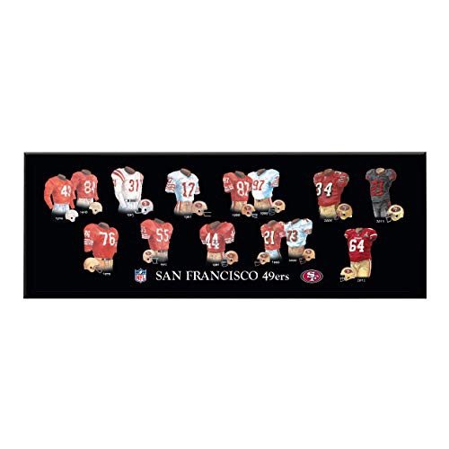 Winning Streak Sports NFL San Francisco 49ers Legacy Uniform Collection Plaque - Wall Decor for Sports Fans