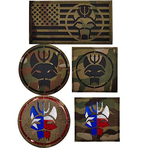 US Seal Team Trident Cat Head IR Infrared Reflective Military Tactical Patches  Custom Personalized DIY Badges Decorative Appliques - Fastener Hook an