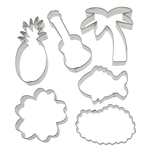 Aloha Cookie Cutter 6 Pc Set HS0425 - Foose Cookie Cutters - USA Tin Plate Steel Aloha Cookie Cutter 6 Pc Set HS0425 - Foose Cookie Cutters - USA Tin Plate Steel