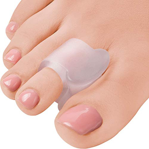 Toe Separators Hammer Toe Straightener - 6-Pack Big Toe Spacers - Gel Spreader - Correct Crooked Toes - Bunion Corrector and Bunion Relief - Pads for