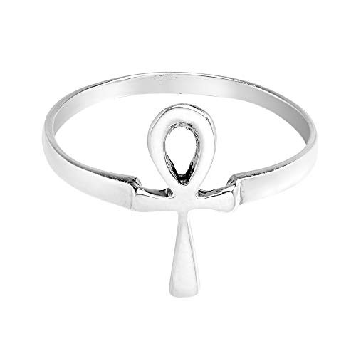 AeraVida Stylish Egyptian Ankh Hieroglyph -925 Sterling Silver Ring -9- AeraVida Stylish Egyptian Ankh Hieroglyph -925 Sterling Silver Ring -9-