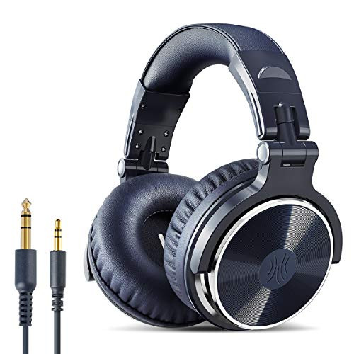 OneOdio Over Ear Headphone  Wired Bass Headsets with 50mm Driver  Foldable Lightweight Headphones with Share Port and Mic for Recording Monitoring Mix