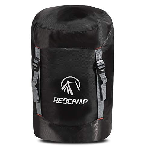 REDCAMP Compression Stuff Sack  17L Lightweight Sleeping Bag Compression Sack Great for Backpacking  Hiking and Camping  Black