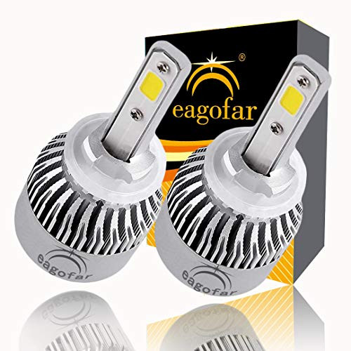 Eagofar LED Headlights S2 Series 880-881 LED Headlight Bulbs with 2 Pcs of Led Headlight Bulb Conversion Kits 6500K 8000LM COB Led Chips Single Beam o