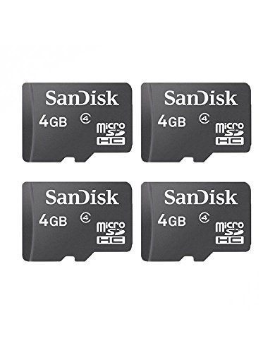 SanDisk 4 pack 4GB Micro SDHC Flash Memory Card SDSDQ-004G-A46 for Samsung Galaxy Phones and Galaxy Tab New -Bulk Shipping-