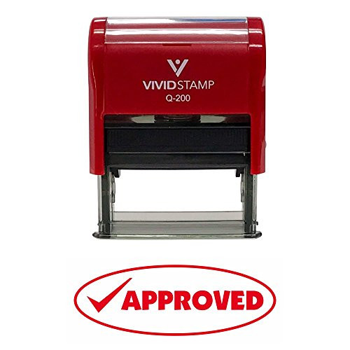 APPROVED Oval Office Self-Inking Office Rubber Stamp (Red) - M