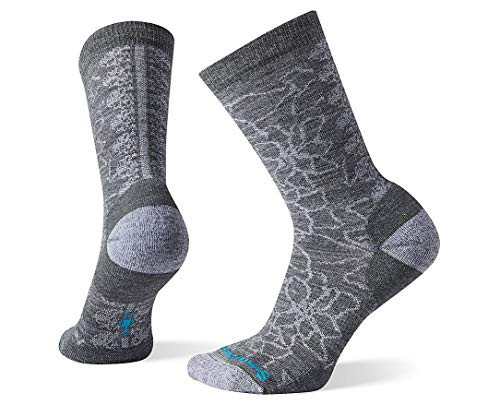 Smartwool Poinsettia Graphic Crew Medium Gray MD -Womens Shoe 7-9-5-
