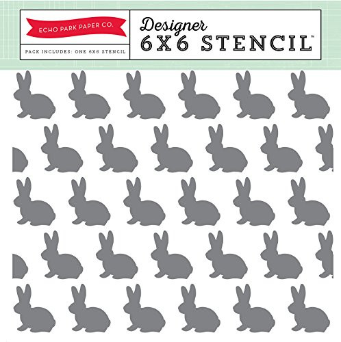 Echo Park Paper Company Bunnies Stencil, 6" x 6"