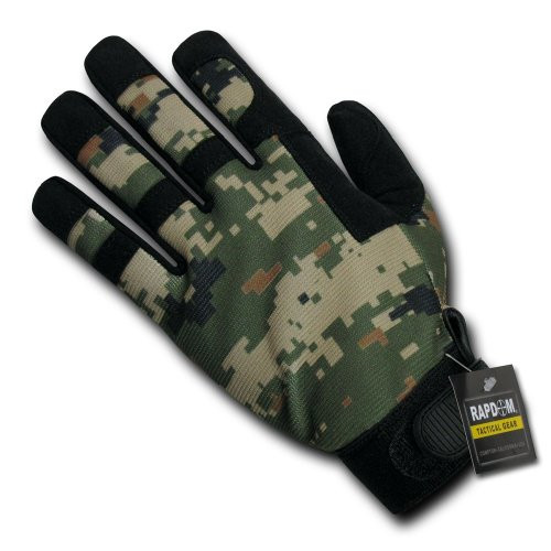 RAPDOM Tactical Digital Camo Gloves  Woodland  Small