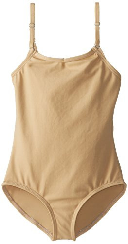 Capezio Big Girls Team Basic Camisole Leotard W- Adjustable Straps Nude L -12-14-