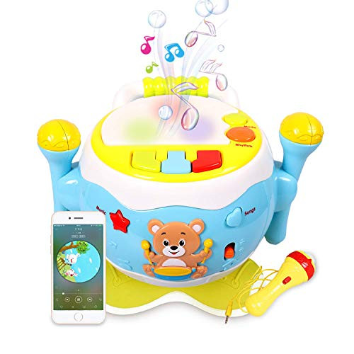tonason Musical Drum Toy  Baby Musical Instruments Toy with Songs and LED Lights Early Educational Development for Toddlers and Babies