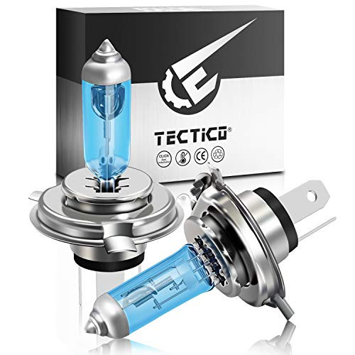 TECTICO NightSky H4 Halogen Headlight Bulb 4500K Warm White  9003 Low Beam 55W-Hight Beam 65W P45t