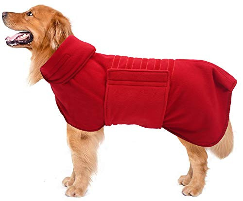 Ctomche Fleece Dog Coat Jacket Reflective for Cold Weather?Reflective Dog Winter Coat Sport Vest Jackets Snowsuit?Windproof Warm Fleece Jacket for Dog