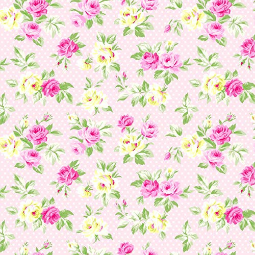 Clothworks Sunshine Toss Light Pink Quilt Fabric By The Yard