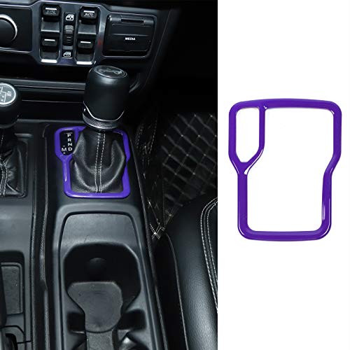 RT-TCZ Gear Shift Panel Trim Cover ABS Frame Bezel for Jeep Wrangler Accessories 2007-2010 JK JKU Sport X Sahara Rubicon Purple Color