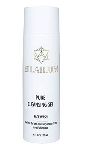 Ellarium Pure Cleansing Gel  Daily Face Wash For Women and Men with Aloe Vera and Rosemary Leaf Extract  4 fl- oz- - 120 ml