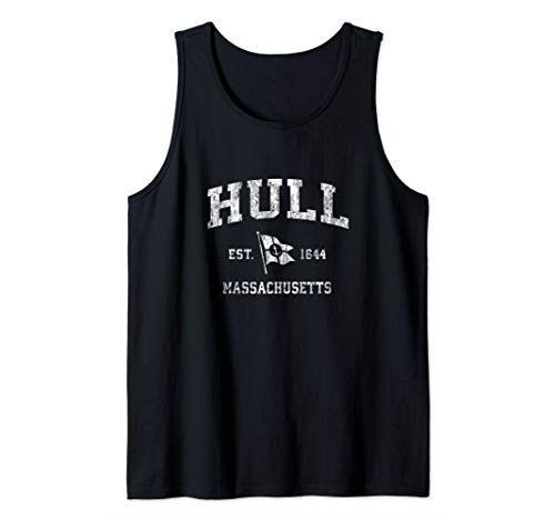 Hull MA Vintage Nautical Boat Anchor Flag Sports Tank Top