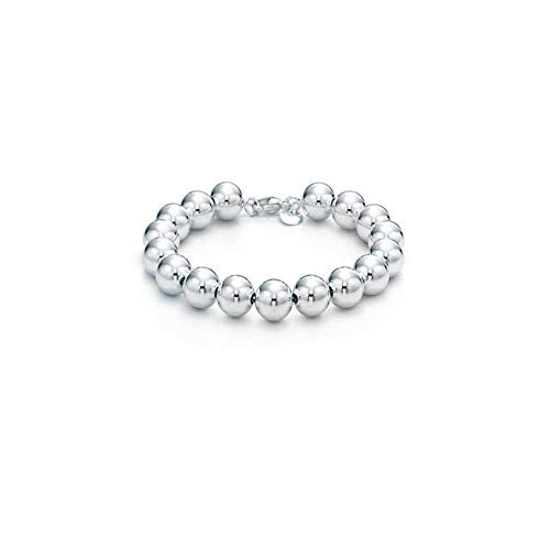 Verona Jewelers Sterling Silver 4MM-10M Italian Bead Ball Chain Bracelet- Handmade Bead Italian Bracelet 925 Sterling Silver Bracelet -7  8MM-