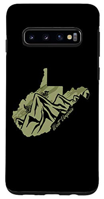 Galaxy S10 West Virginia Mountain Bike Riding WV Biking State Map MTB Case Galaxy S10 West Virginia Mountain Bike Riding WV Biking State Map MTB Case