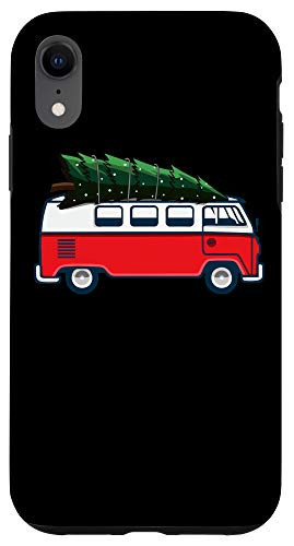 iPhone XR Christmas Tree on Bus Van Oldtimer Oldschool Xmas Gift Case