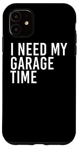 iPhone 11 I Need My Garage Time Funny Mechanic Motorcycle Guy Engine Case