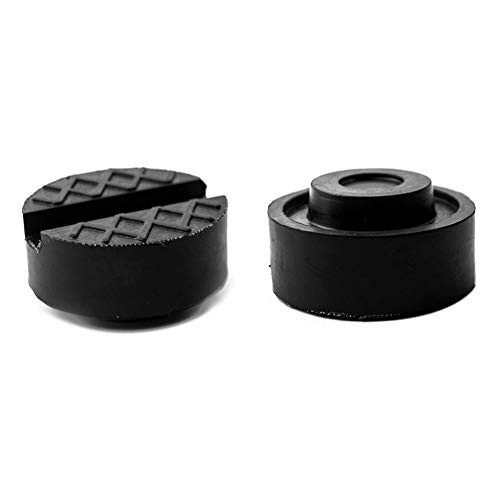 Bingqi Universal Slotted Jack stand Pad Frame Rail Pinch welds Protector Rubber Jack Pad Adapter  Black  2 pcs