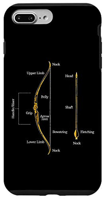 iPhone 7 Plus-8 Plus Bow Hunting Outdoors Archery Bow and Arrow Anatomy Gift Case