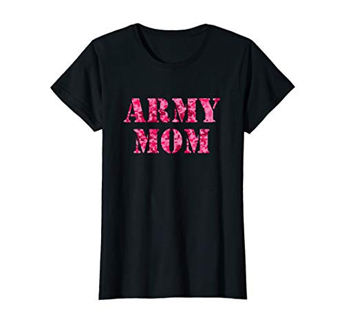 Womens Pink Digital Camo Shirt  Proud Army Mom T-Shirt
